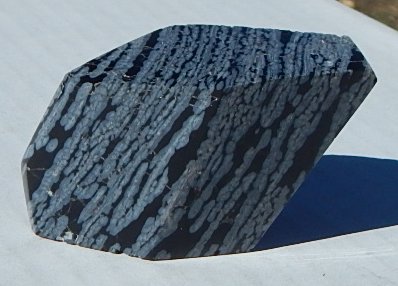 spherilithic obsidean cut & contour polished specimen