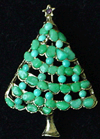 Swoboda jade & turquoise tree pin
