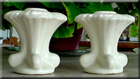 White ceramic candle holders