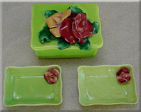 Johanne Brahm ceramic box with two small dishes