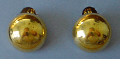 Monet gold ball ear clips