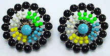 Vendome plastic bead clip earrings