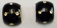 Dior enamel rhinestone clip earrings