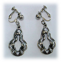 Napier silver clip earrings