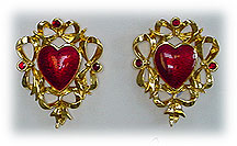Avon heart earrings