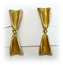 DKNY gold dangle clip earrings