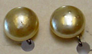 Faux pearl screw back earrings