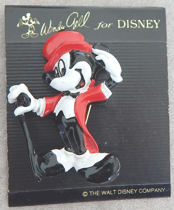 wendy gell mickey mouse signed, disney pin