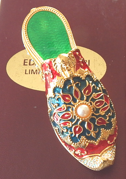 Edgar Berberi rhinestone & enamel shoe box