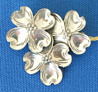 BEAU sterling flower pin