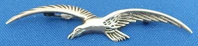 2 3/4" Mexican sterling silver eagle pin
