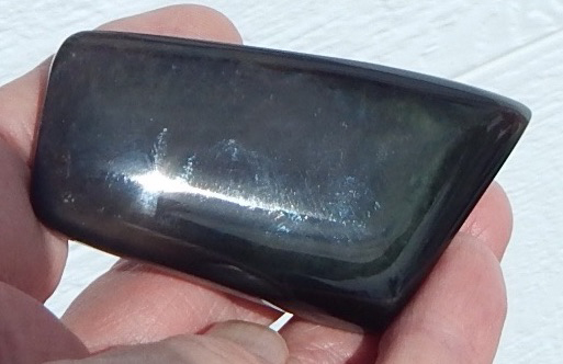 rainbow obsidian contour polished specimen