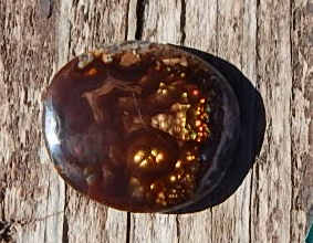 mexican fire agate cabachon