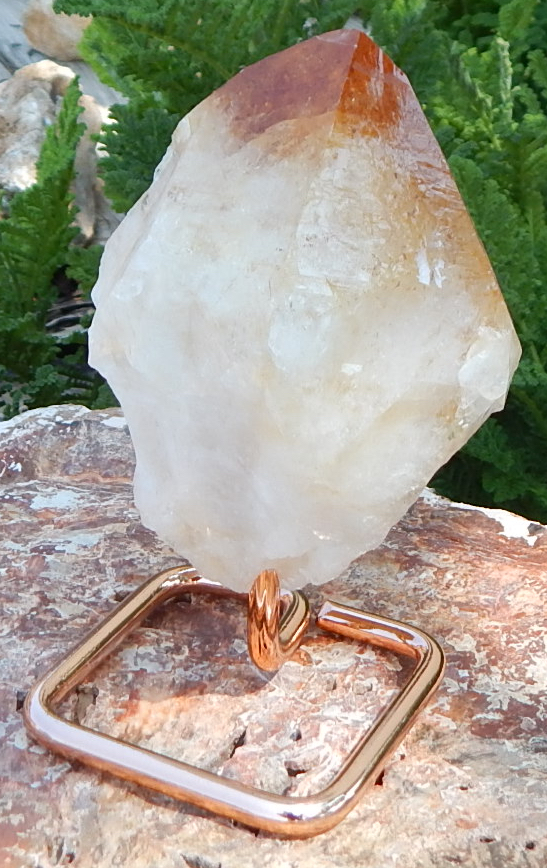 Large Citrine Crystal on stand