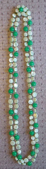 Two strand mother of pearl bead necklace
