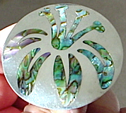 Abalone flower pin