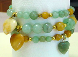 S341 Jade and gold agate bracelet