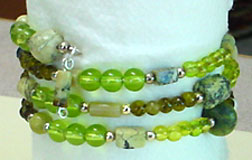 S342 Yellow turquoise and glass bracelet