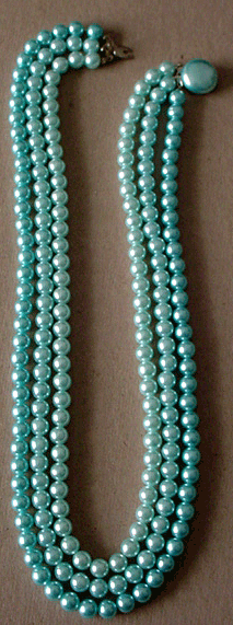 Faux pear bead necklace