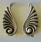 Mexican silver swirl clip on earrings