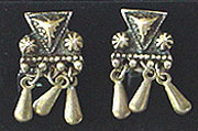 Mexican sterling dangle screw back earrings