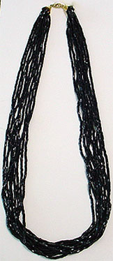 Black bead necklace