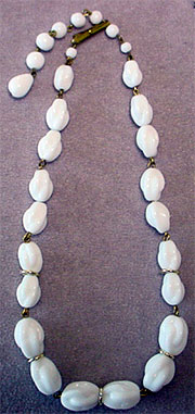 Vintage pressed glass necklace