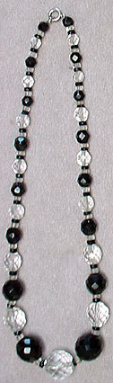 Vintage crystal glass bead choker
