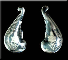 Siam enamel clip earrings