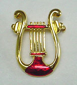 Harp Christmas pin
